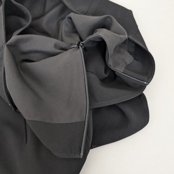 Louben Black Maxi Skirt Tailored Belt Tied Corset Thick Flared - Picture 6 of 10